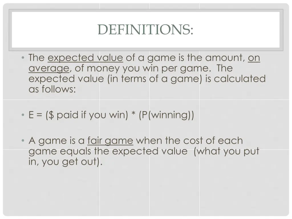 definitions