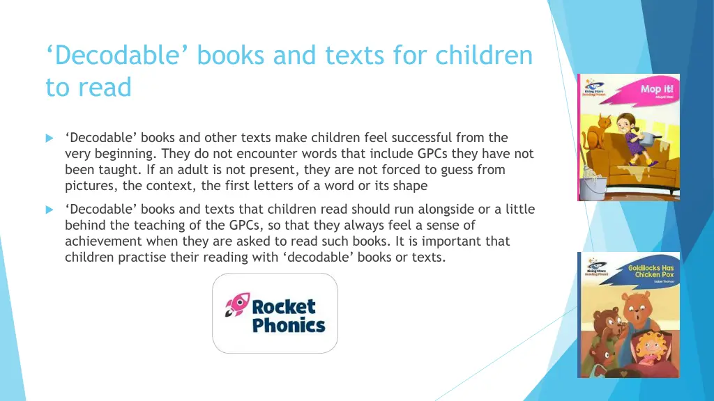 decodable books and texts for children to read
