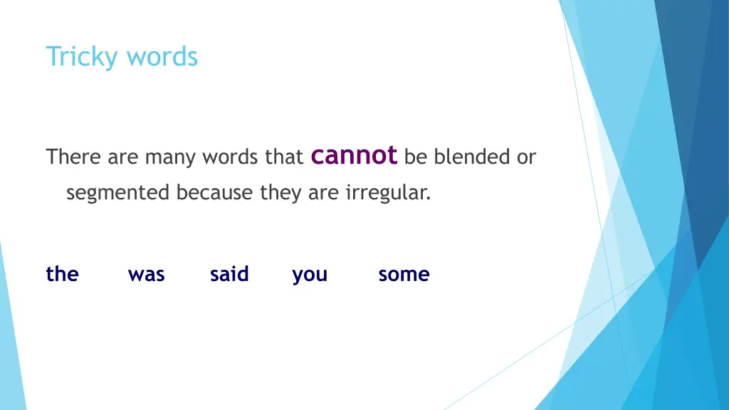 tricky words