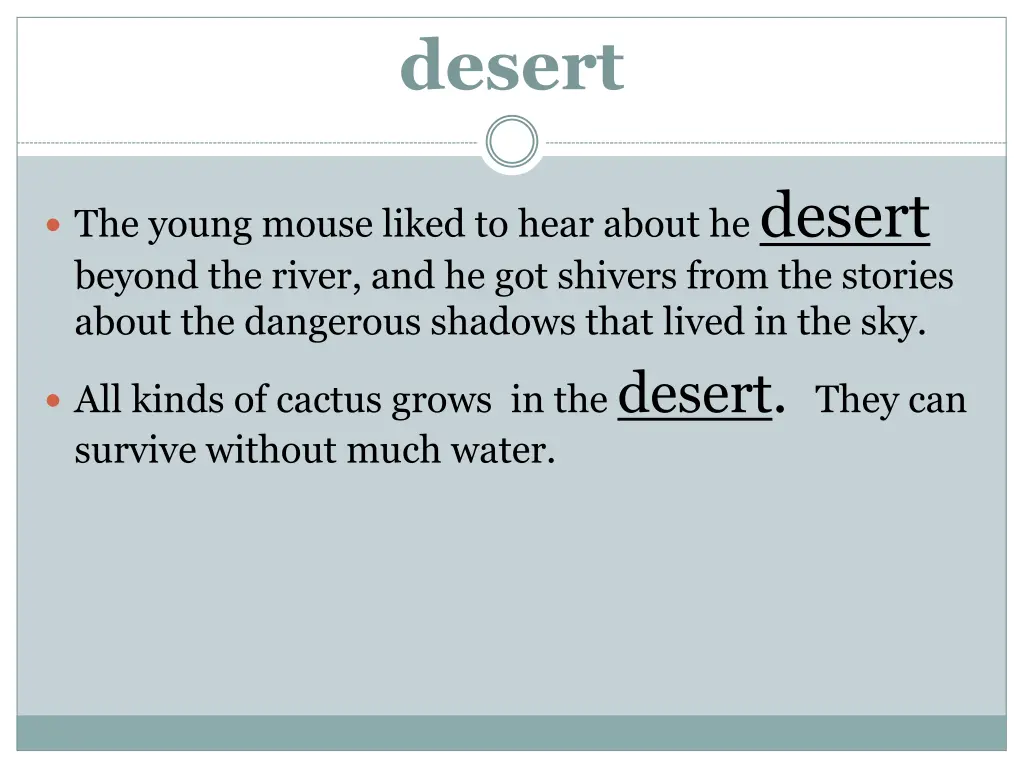 desert