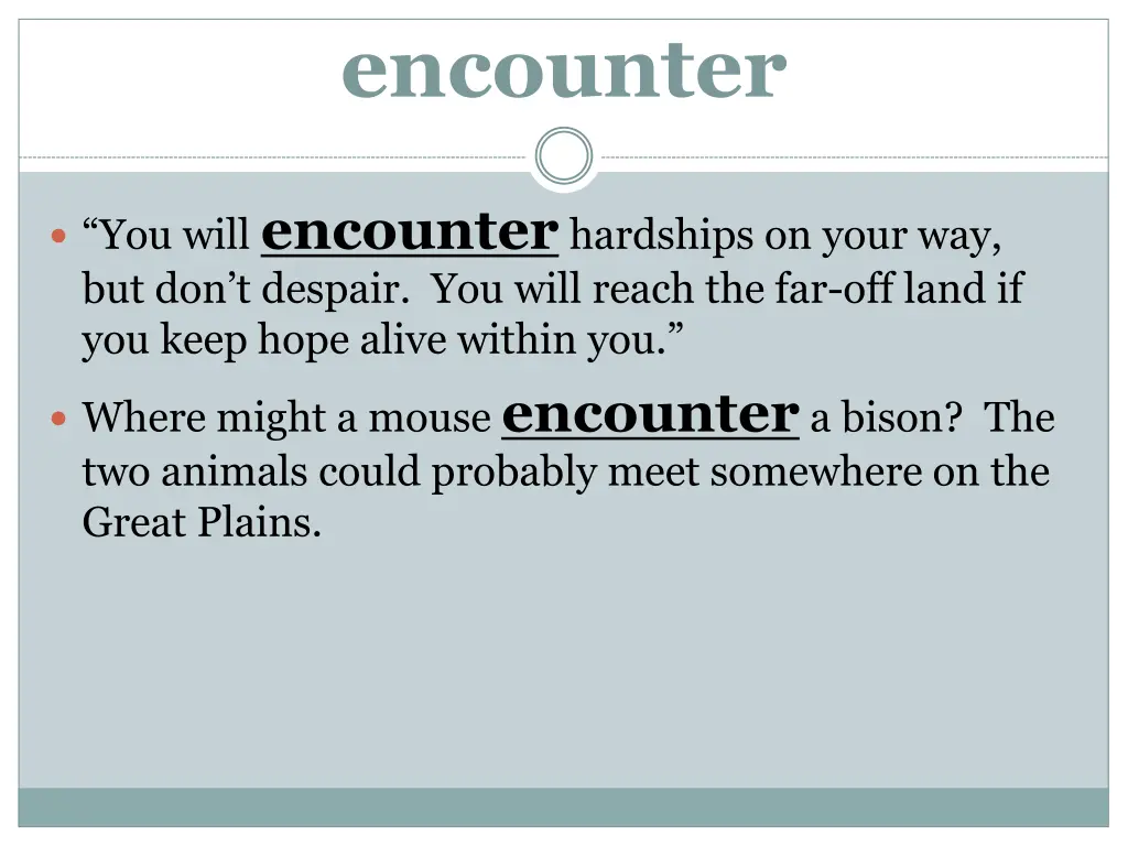 encounter