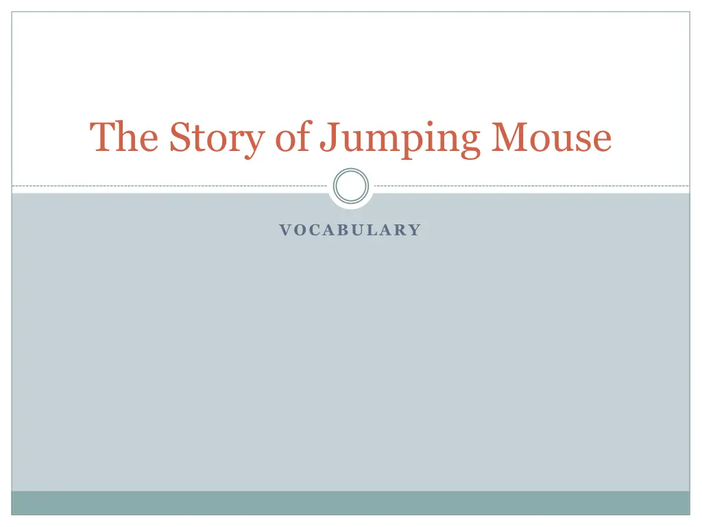 the story of jumping mouse