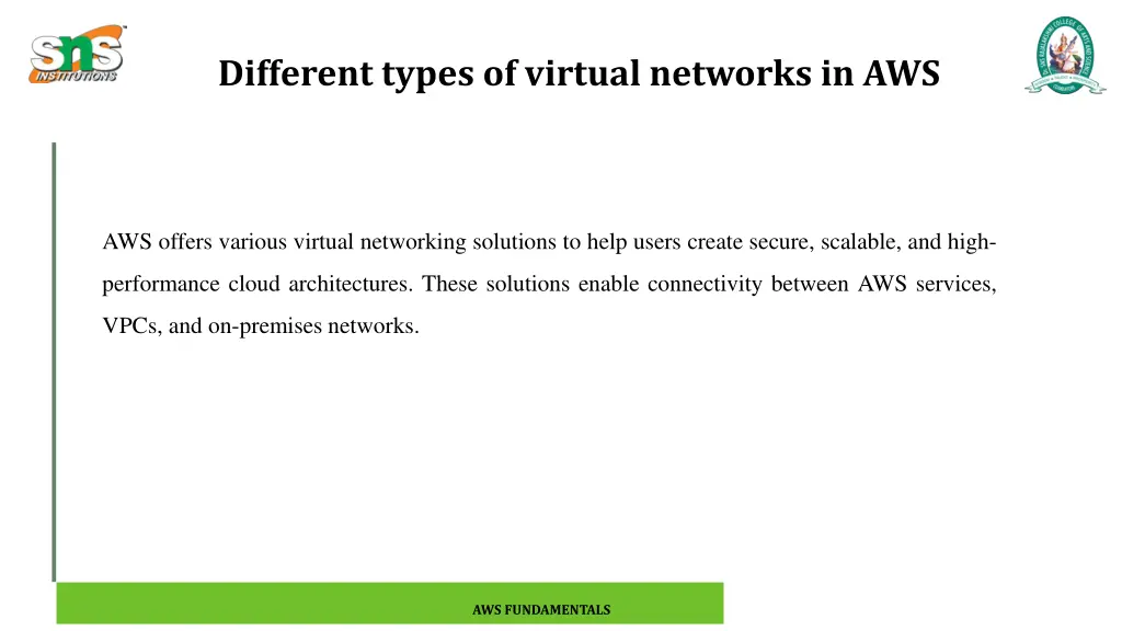 different types of virtual networks in aws