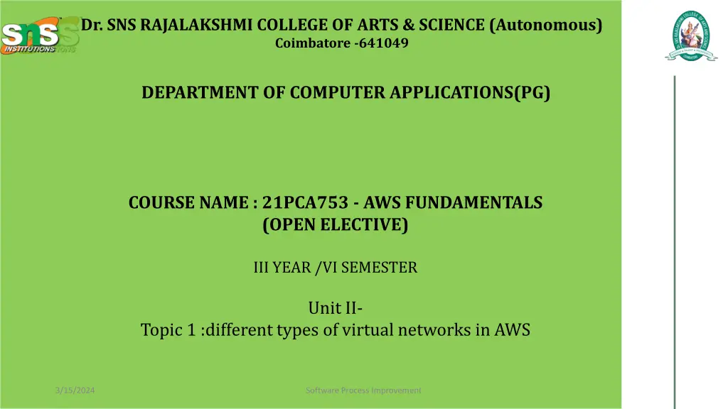 dr sns rajalakshmi college of arts science
