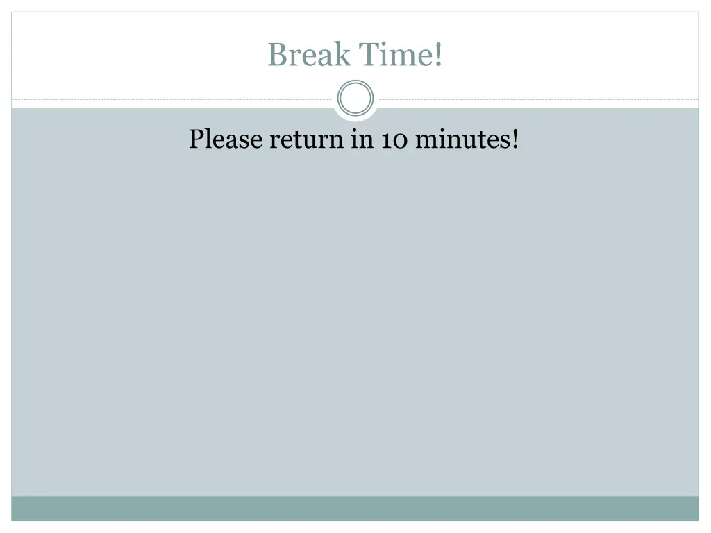 break time 1