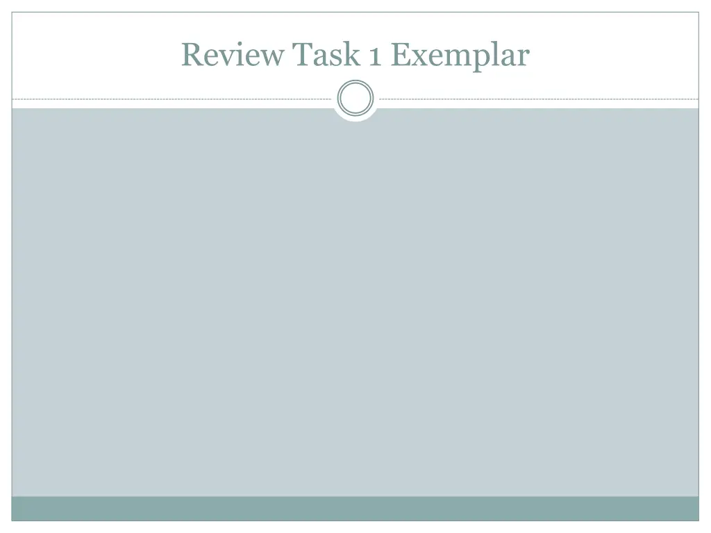 review task 1 exemplar