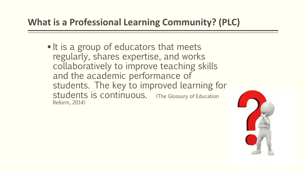 what is a professional learning community plc