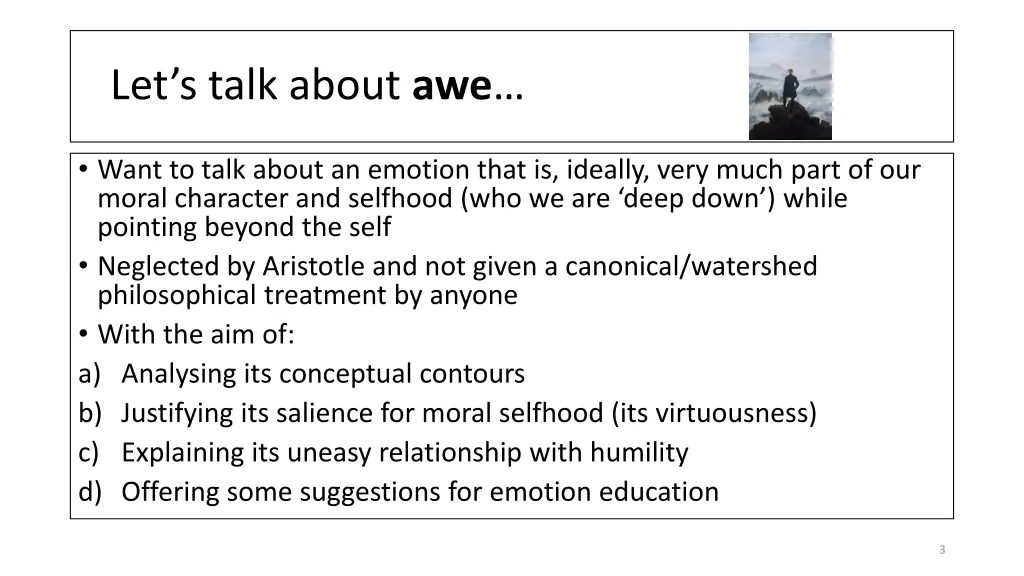 let s talk about awe