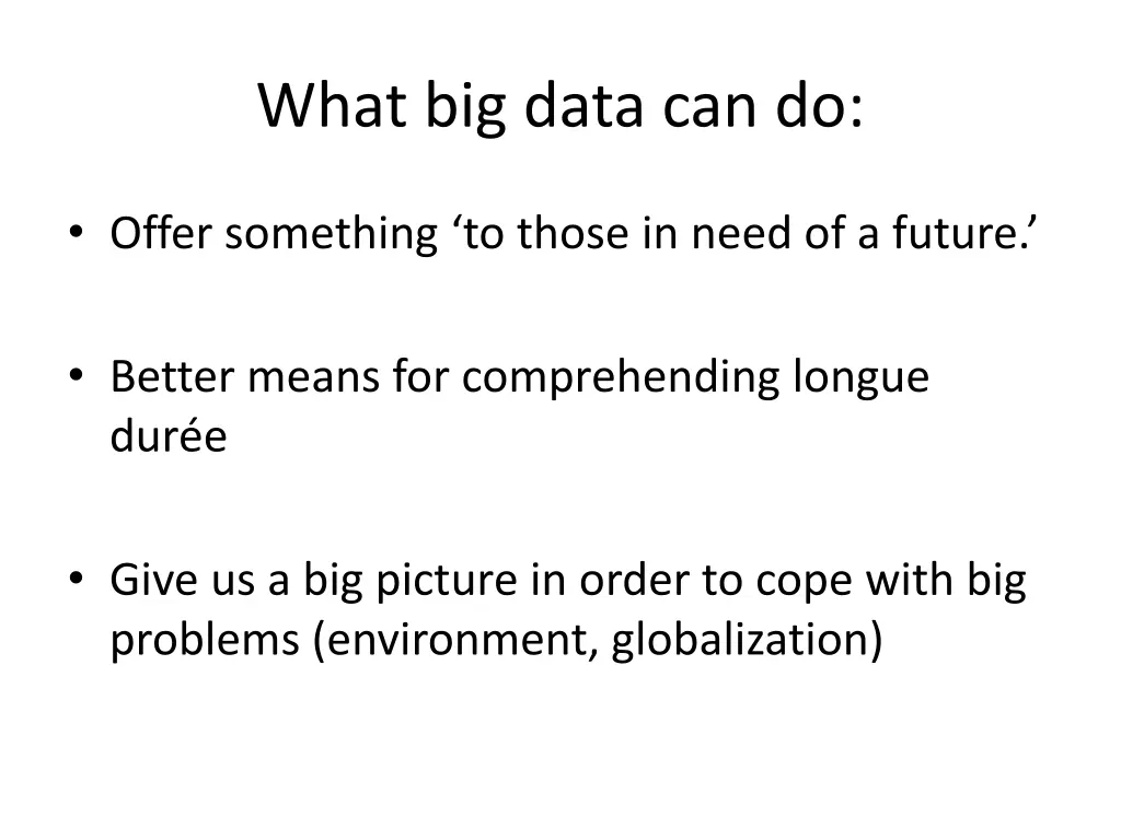 what big data can do