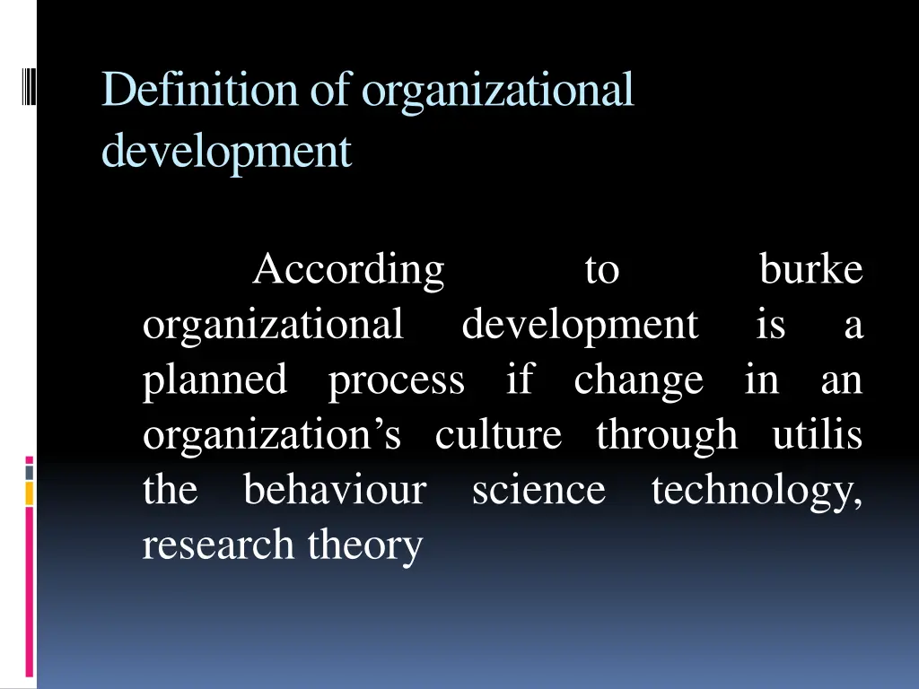 definition of organizational development