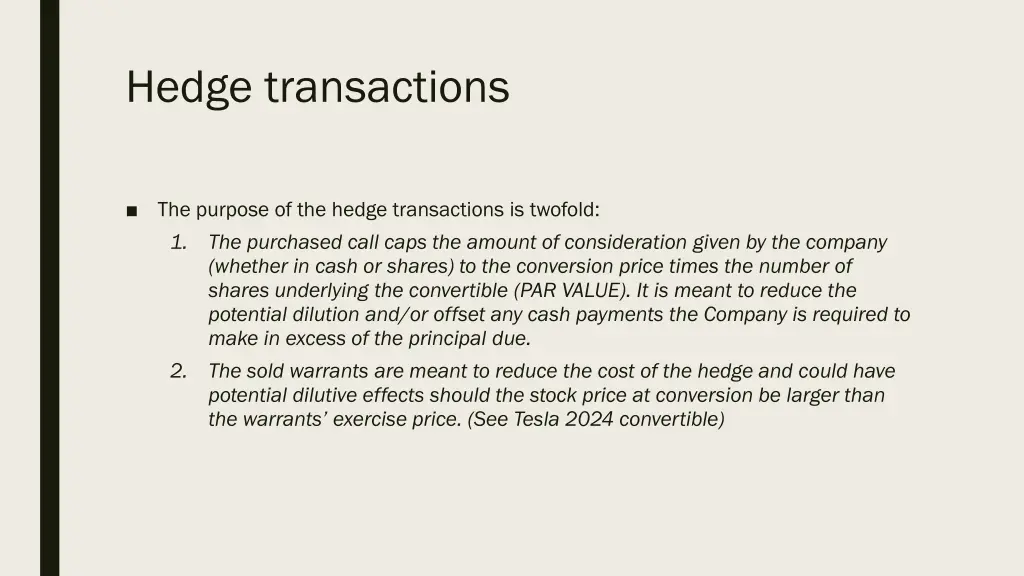 hedge transactions 1
