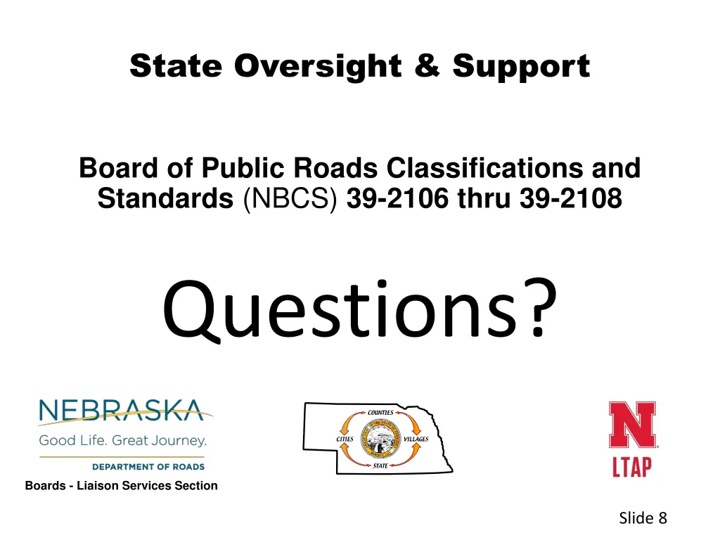 state oversight support
