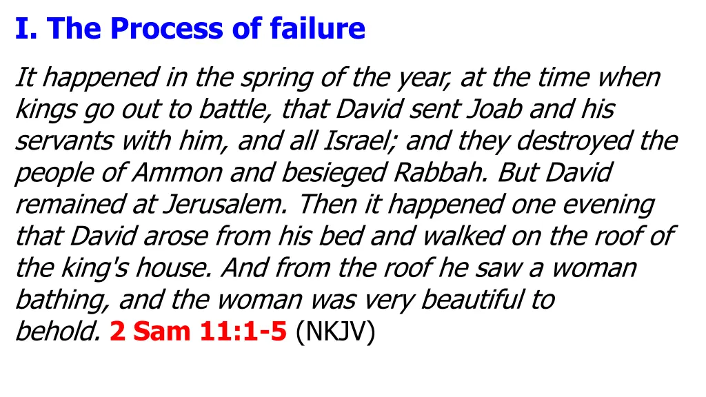 i the process of failure