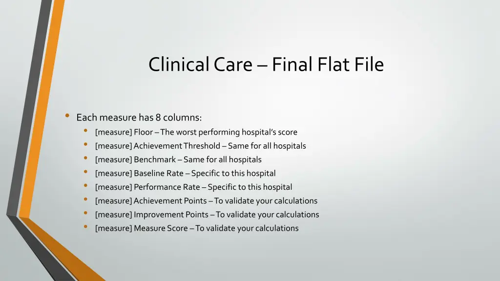 clinical care final flat file 1