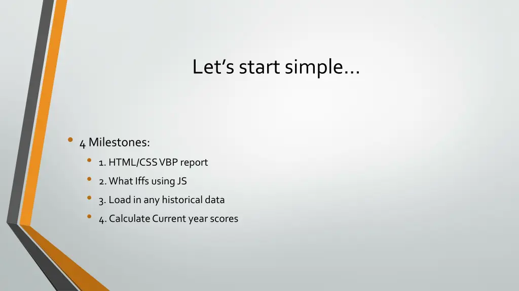 let s start simple