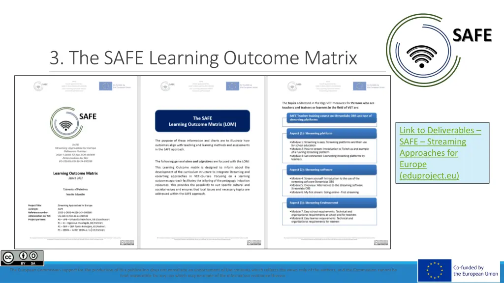 3 the safe learning outcome matrix 1