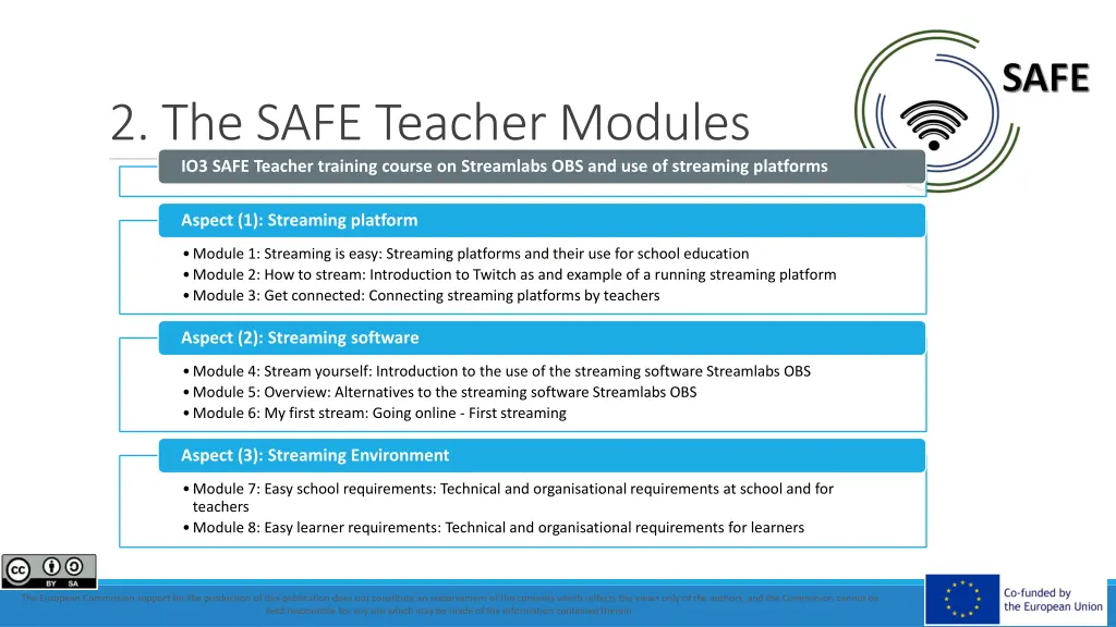 io3 safe teacher training course on streamlabs