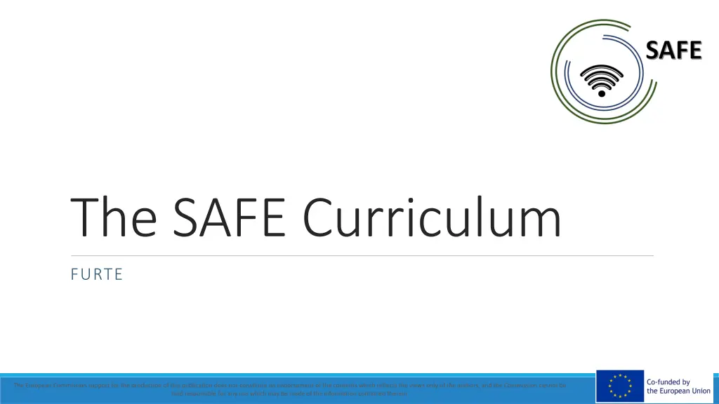 the safe curriculum 1