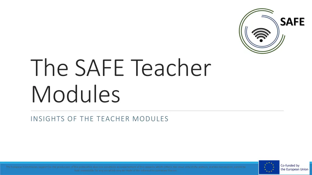 the safe teacher modules