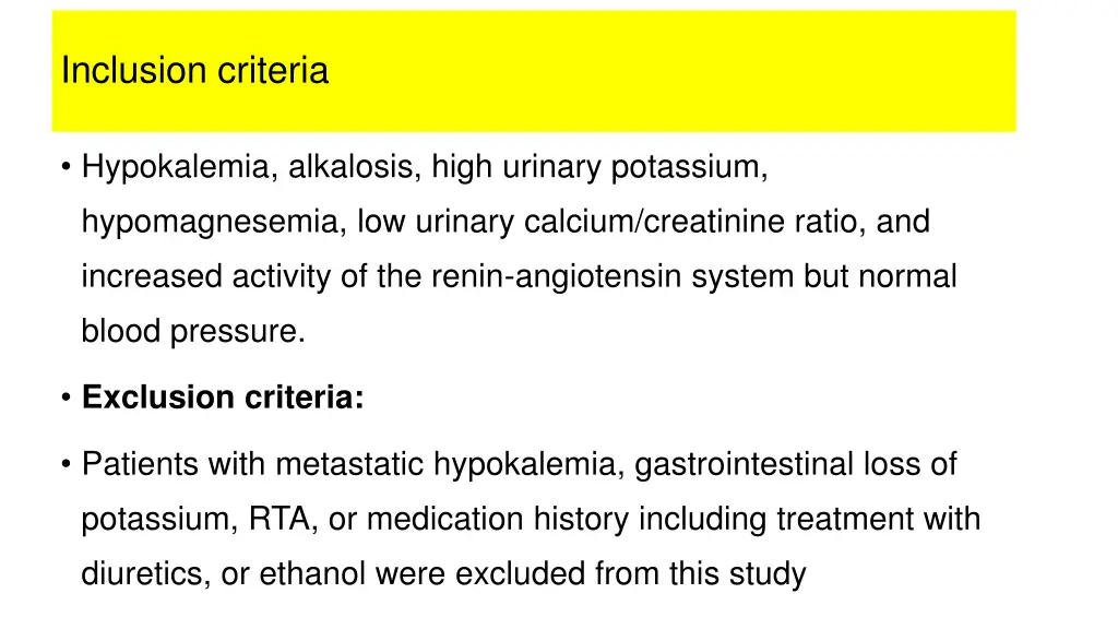 inclusion criteria