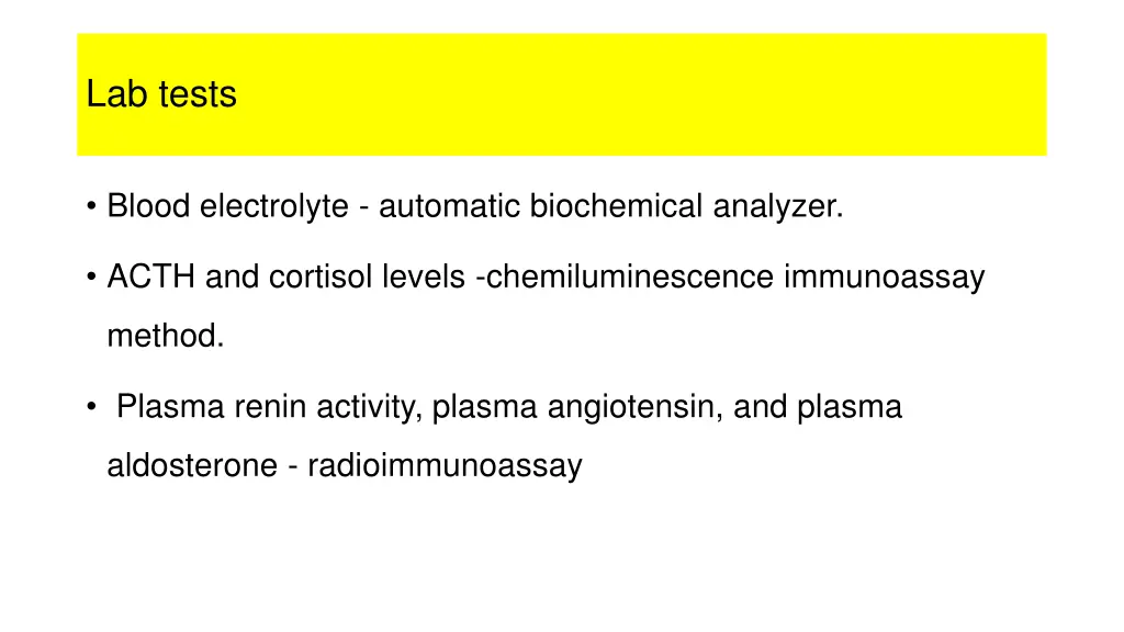 lab tests