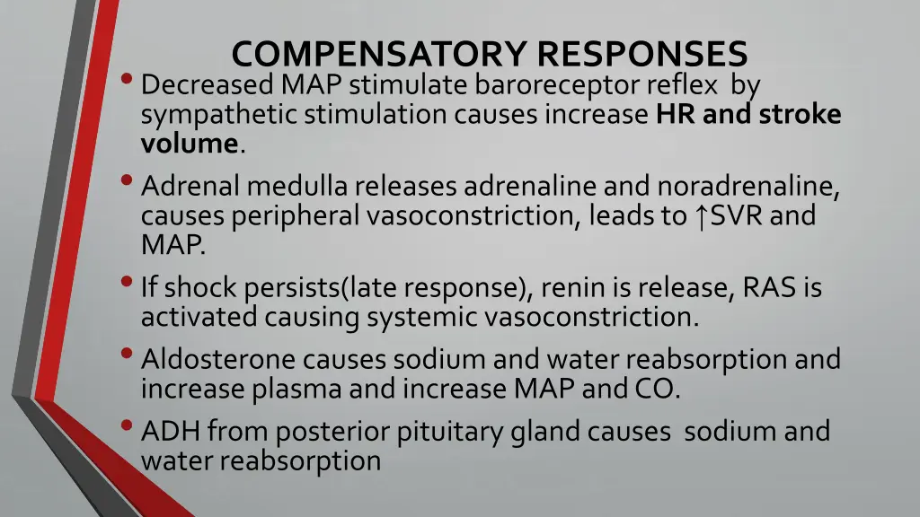 compensatory responses decreased map stimulate