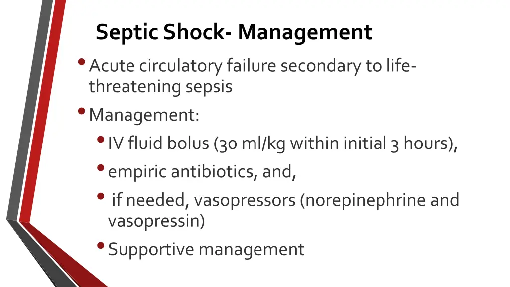 septic shock management