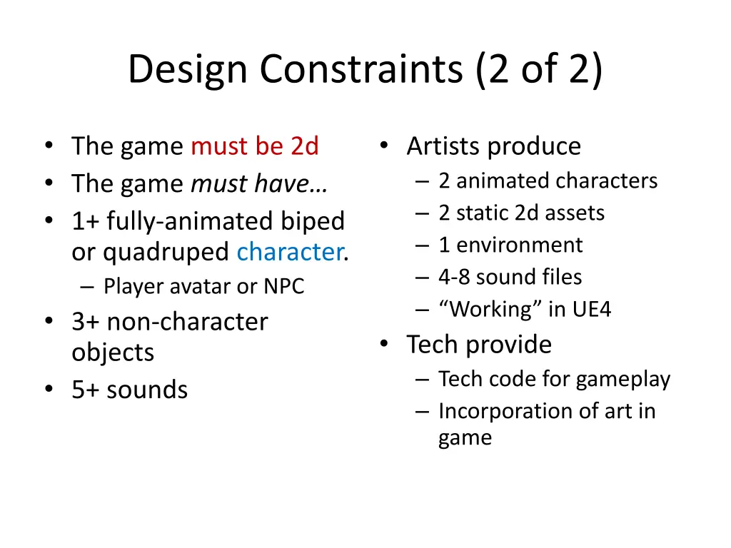 design constraints 2 of 2
