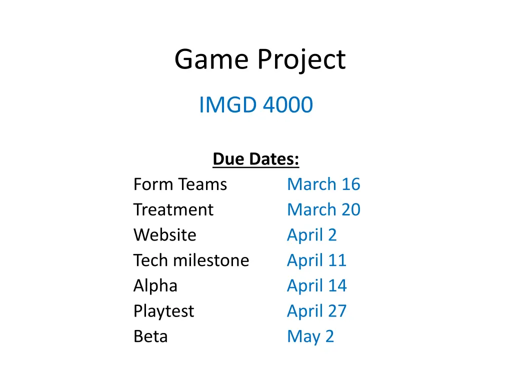 game project