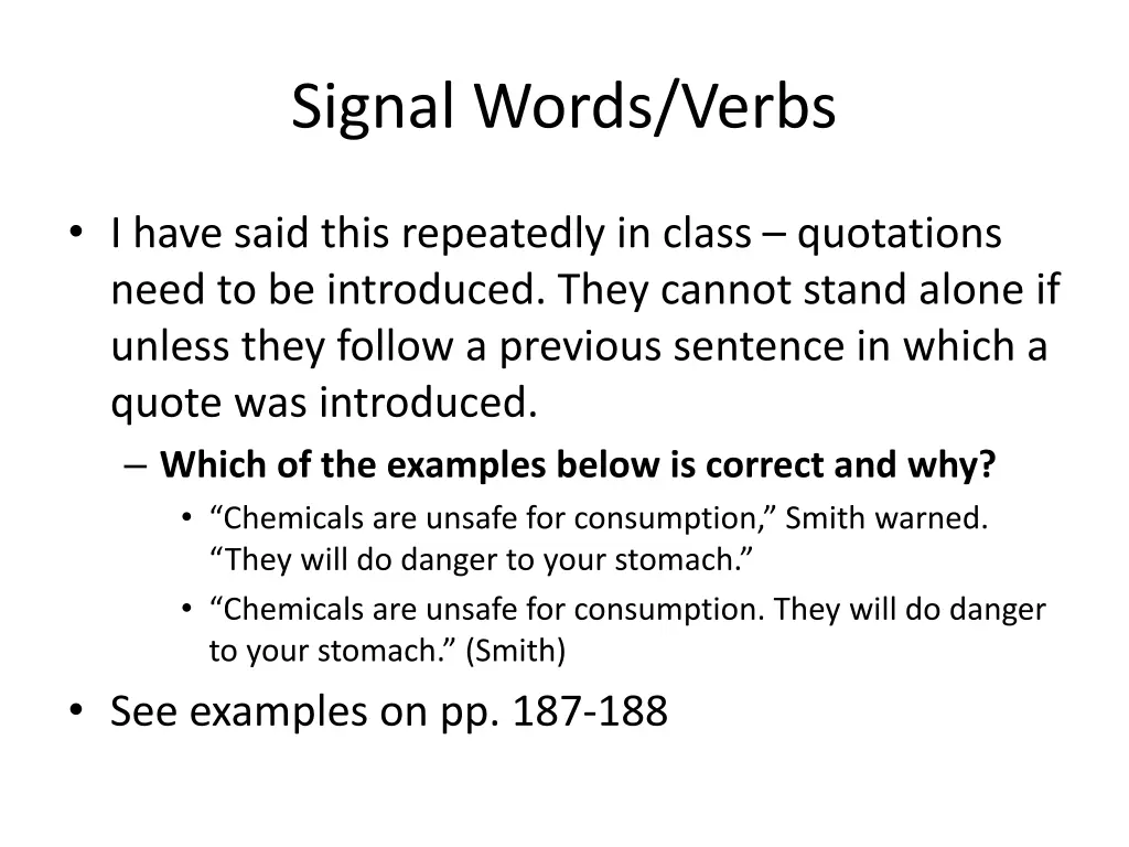 signal words verbs