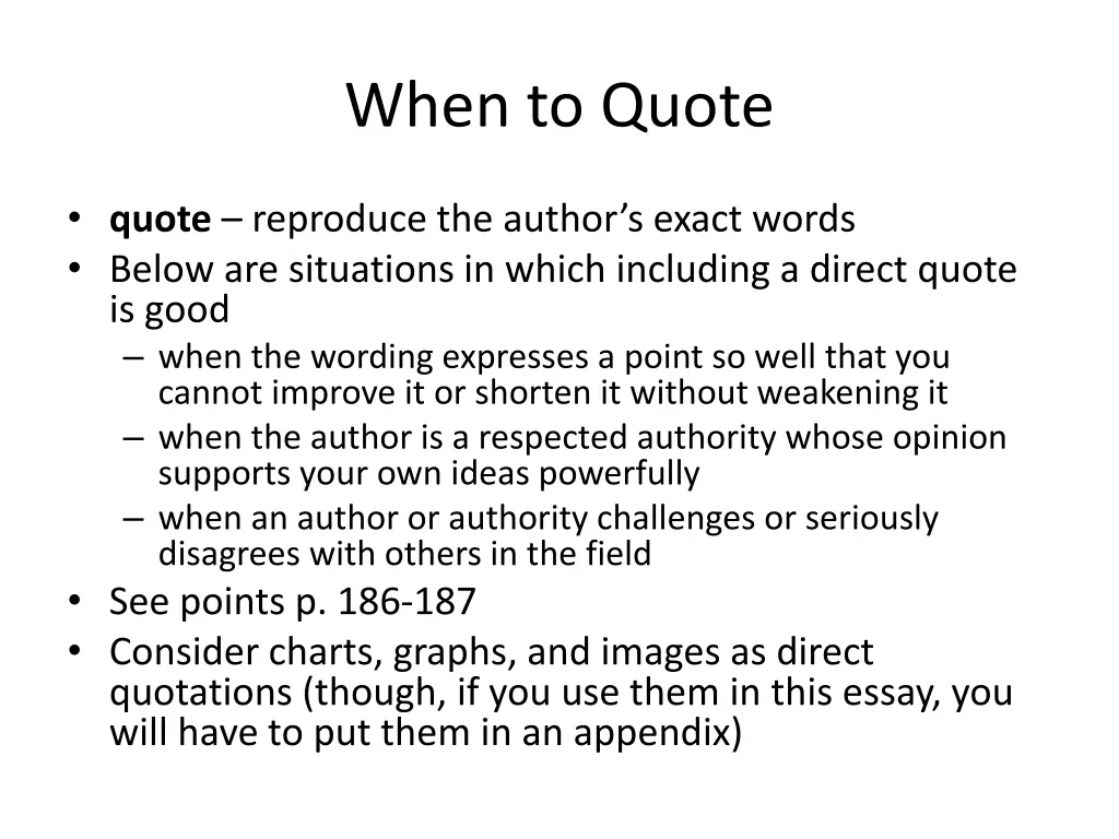when to quote