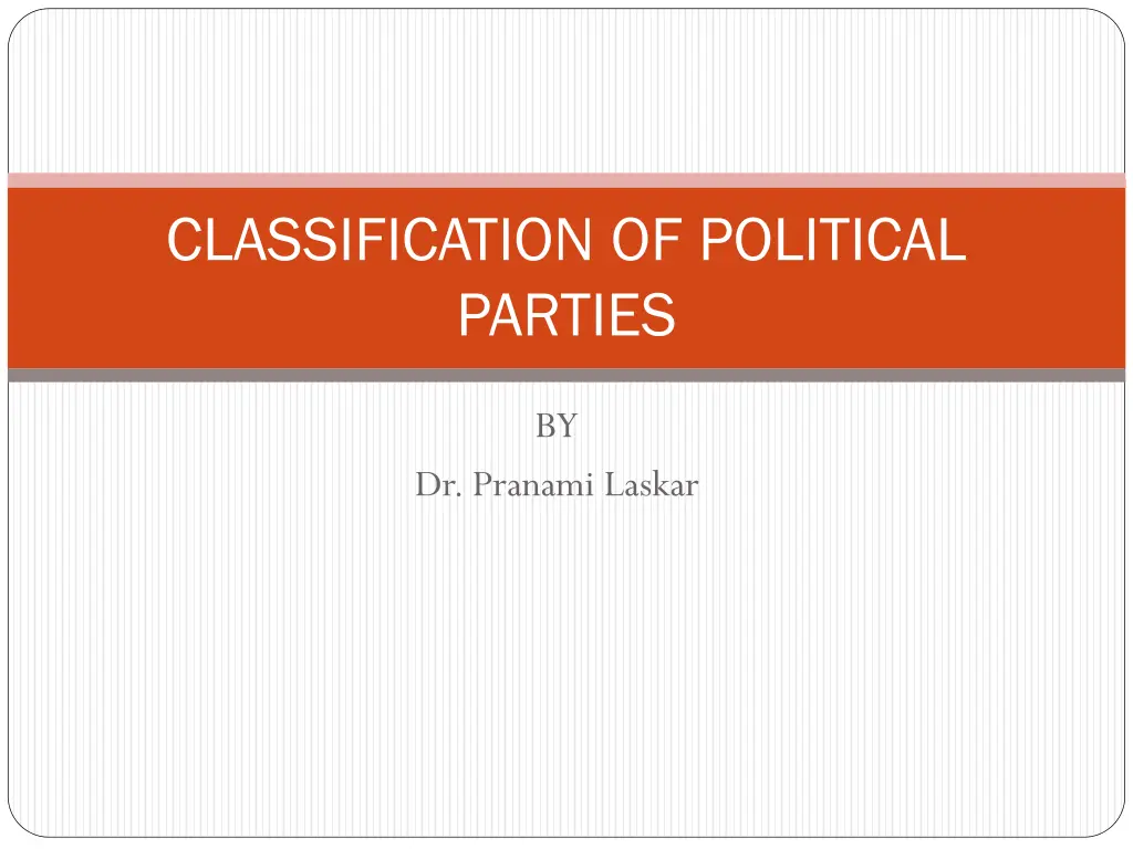 classification of political parties