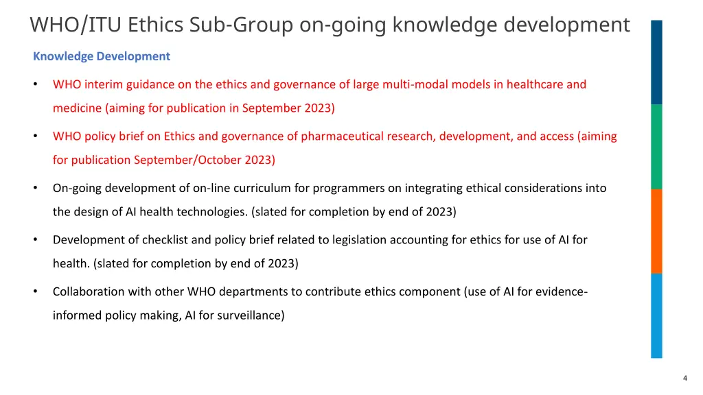 who itu ethics sub group on going knowledge