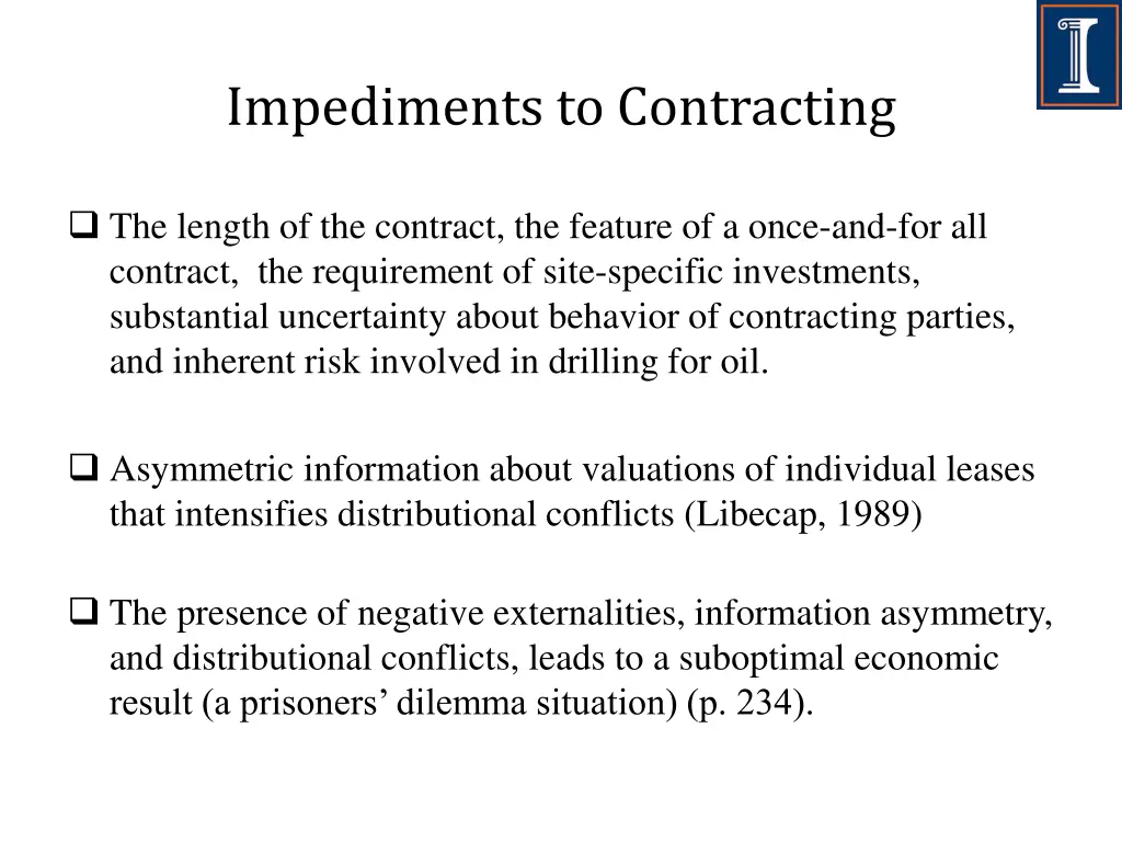 impediments to contracting