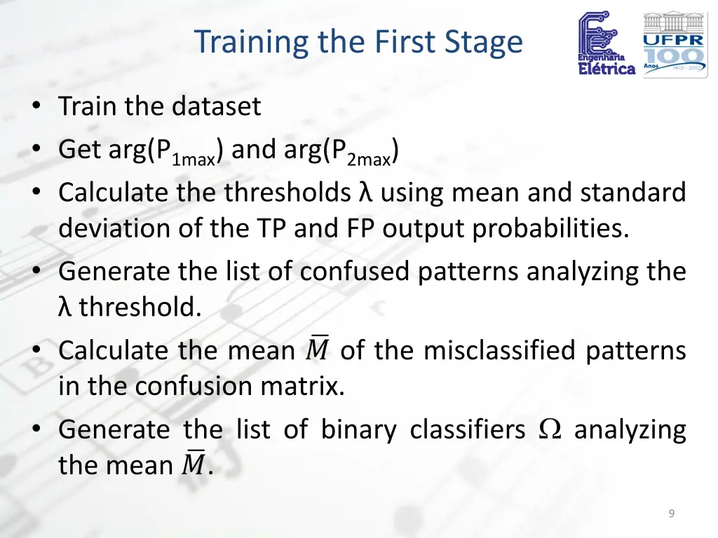 training the first stage 1