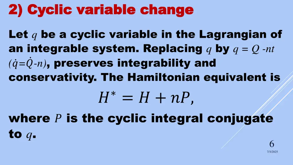2 cyclic variable change 2 cyclic variable change