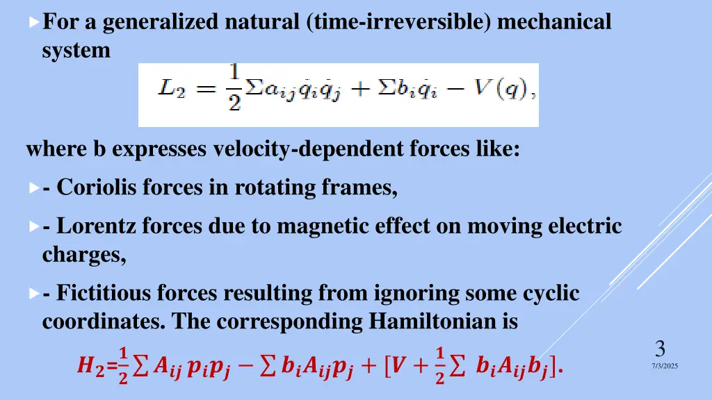 for a generalized natural time irreversible