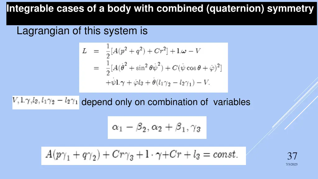 integrable cases of a body with combined