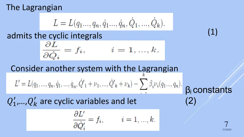 the lagrangian