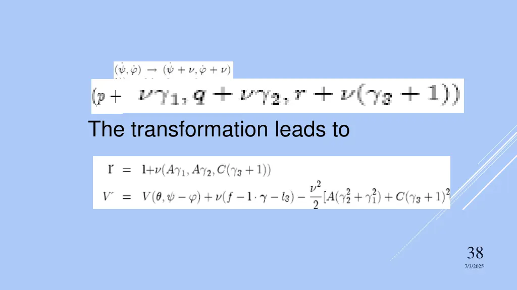 the transformation leads to