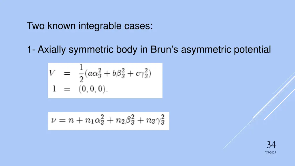 two known integrable cases