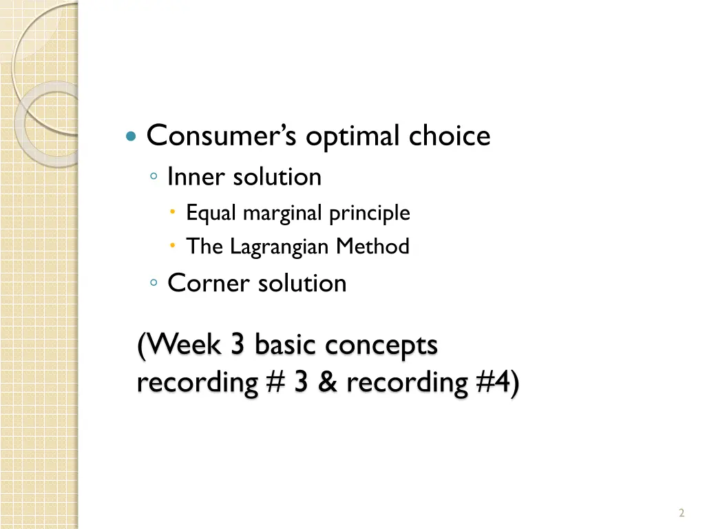 consumer s optimal choice inner solution equal