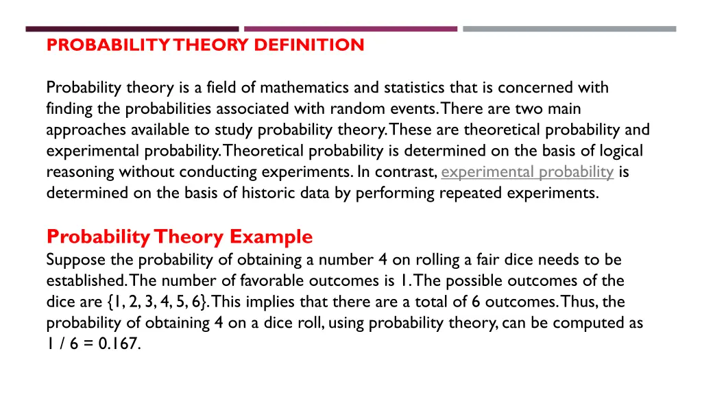 probability theory definition