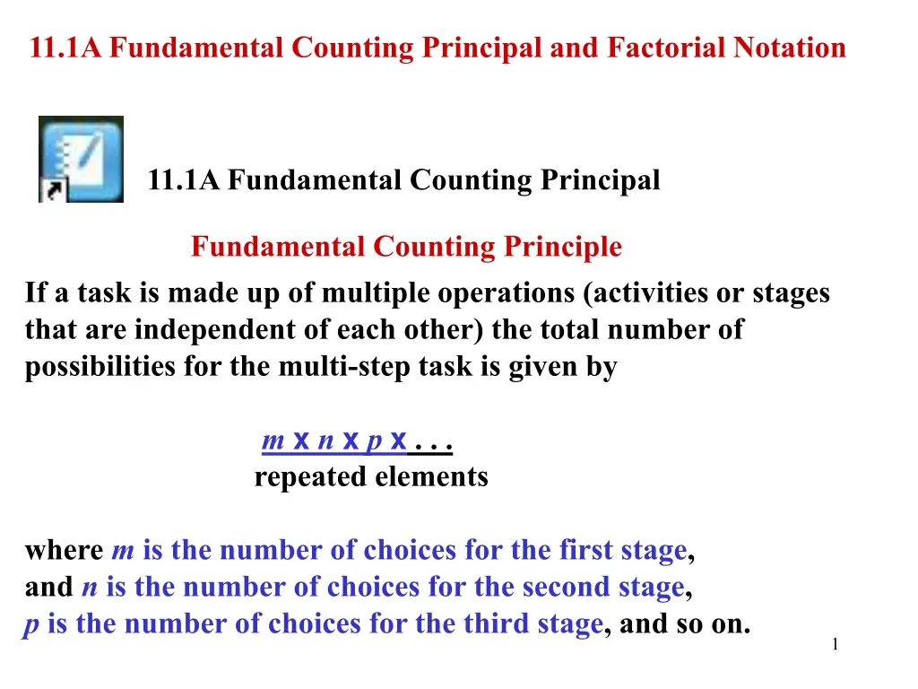 11 1a fundamental counting principal