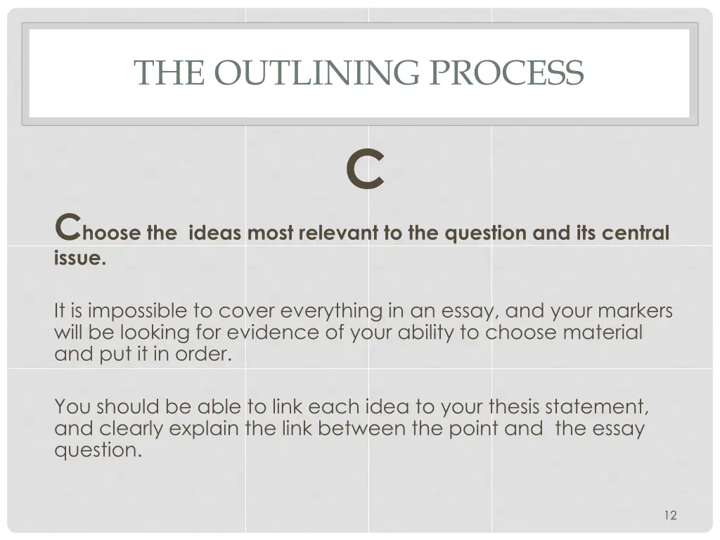 the outlining process 2