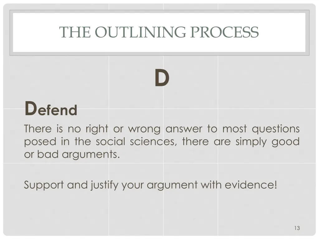the outlining process 3