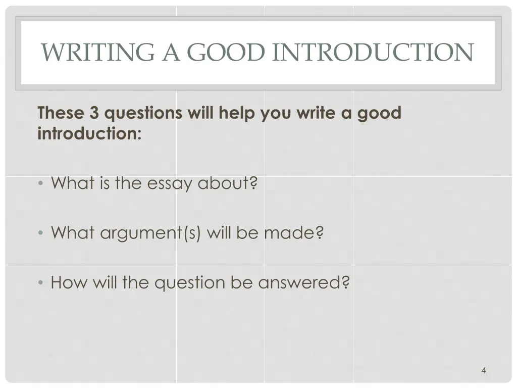 writing a good introduction