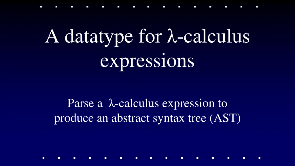 a datatype for calculus expressions