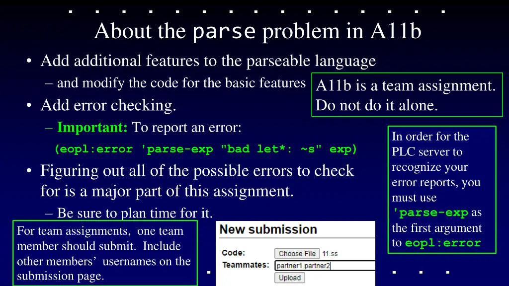 about the parse problem in a11b add additional