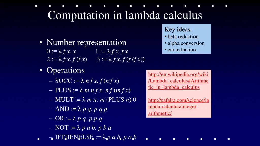 computation in lambda calculus